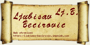 Ljubisav Bećirović vizit kartica